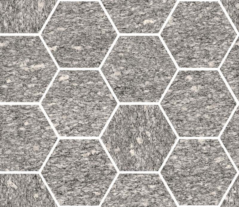 Pavimento rivestimento 300x345 mm esagonale Effetto Pietra London Grey Kry in gres porcellanato e ceramica, superficie e...