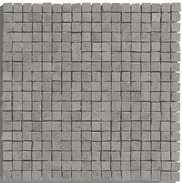 Pavimento Rivestimento 30x30 grigio mosaico effetto cemento 9,5 mm in gres fine porcellanato Ragno Concept 00R2AU04