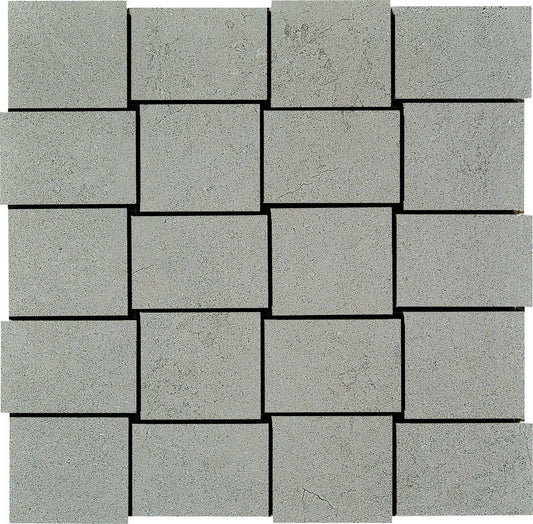 Pavimento rivestimento 30x30 mosaico 9,5 mm in gres porcellanato grigio Ragno Realstone Jerusalem 00R12204