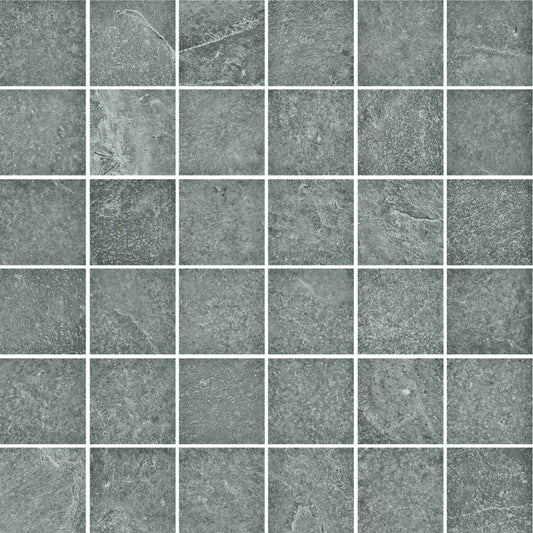 Pavimento rivestimento 30x30 Mosaico tessera in gres porcellanato 10 mm iron Ragno Realstone slate 00R6GV04