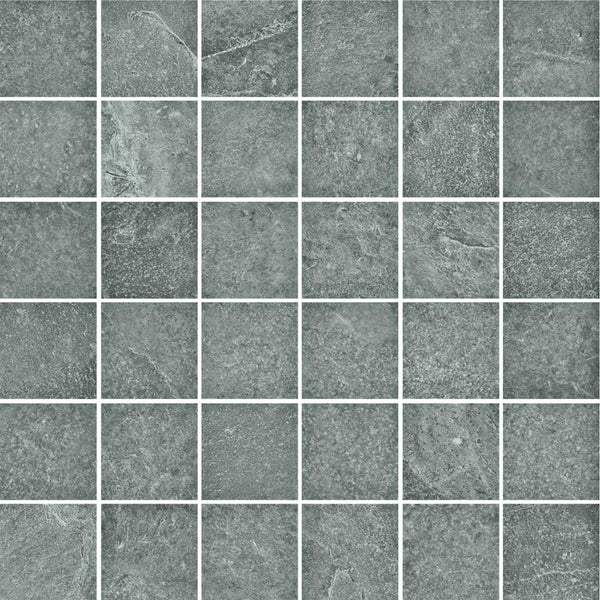 Pavimento rivestimento 30x30 Mosaico tessera in gres porcellanato 10 mm iron Ragno Realstone slate 00R6GV04