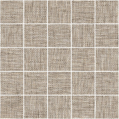 Mosaico 30x30 Rettificato Effetto Tessuto in Gres Porcellanato Ecru Ceramica Sant Agostino Fineart CSAMFIEC30