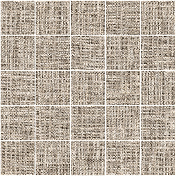 Mosaico 30x30 Rettificato Effetto Tessuto in Gres Porcellanato Ecru Ceramica Sant Agostino Fineart CSAMFIEC30