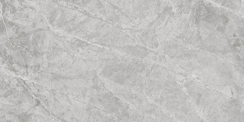 Pavimento Rivestimento 30x60 Cm Effetto Marmo Grigio Savoia, dettaglio ravvicinato della finitura e delle fughe