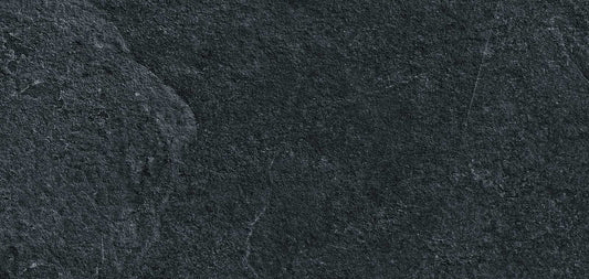 Pavimento rivestimento 30x60 effetto pietra strutturato in gres porcellanato 10 mm black Ragno Realstone slate 00R6YW06
