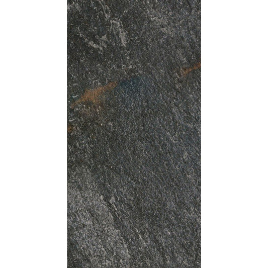 Pavimento rivestimento 30x60 in gres porcellanato rettificato strutturato black naturale Walks 1.0 728758 Florim