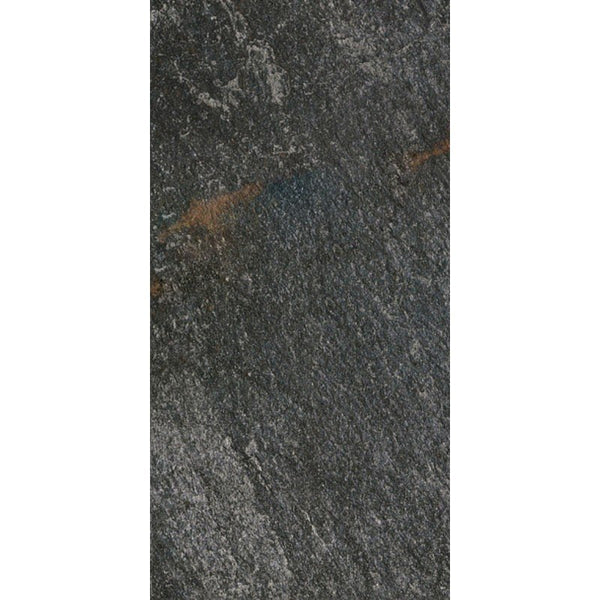 Pavimento rivestimento 30x60 in gres porcellanato rettificato strutturato black naturale Walks 1.0 728758 Florim