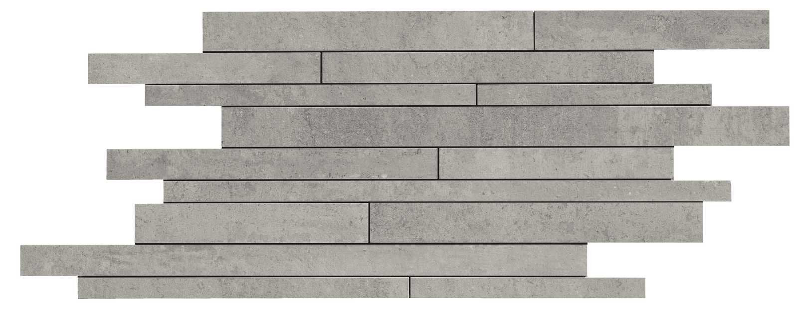 Pavimento rivestimento 30x60 mosaico grigio 9,5 mm in gres in porcellana, superficie e texture ravvicinata del gres