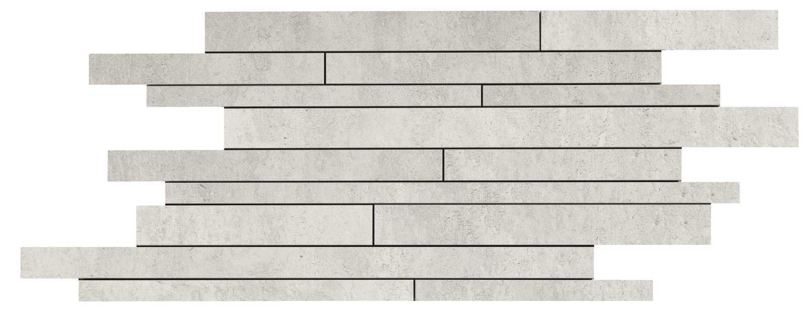 Pavimento rivestimento 30x60 mosaico bianco 9,5 mm in gres fine porcellanato Ragno Concept 00R2HP04