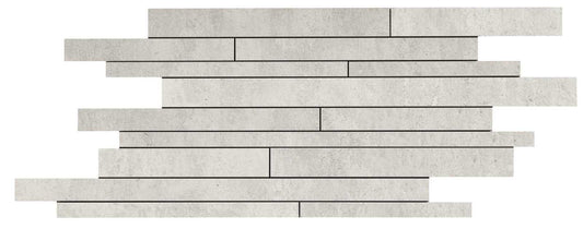 Pavimento rivestimento 30x60 mosaico bianco 9,5 mm in gres fine porcellanato Ragno Concept 00R2HP04