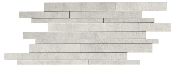 Pavimento rivestimento 30x60 mosaico bianco 9,5 mm in gres fine porcellanato Ragno Concept 00R2HP04