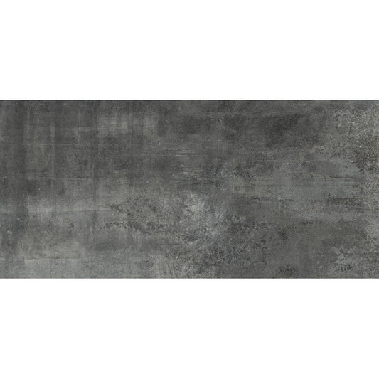 Pavimento rivestimento 40x80 effetto cemento in gres porcellanato 9 mm raw coal naturale Rawtech 752193 Florim
