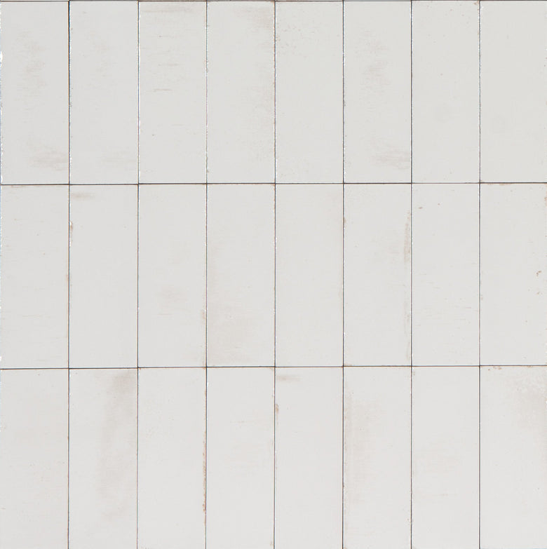 Pavimento Rivestimento 5x15 In Gres Porcellanato Bianco, superficie e texture ravvicinata del gres