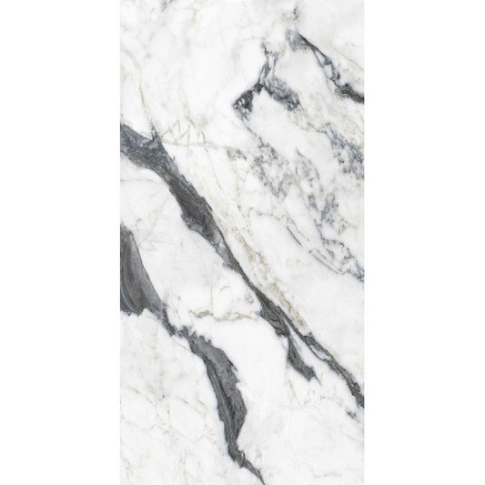 Pavimento rivestimento 60x120 effetto marmo rettificato 6 mm calacatta altissimo blanc glossy Les Bijoux 765781 Rex Ceramiche
