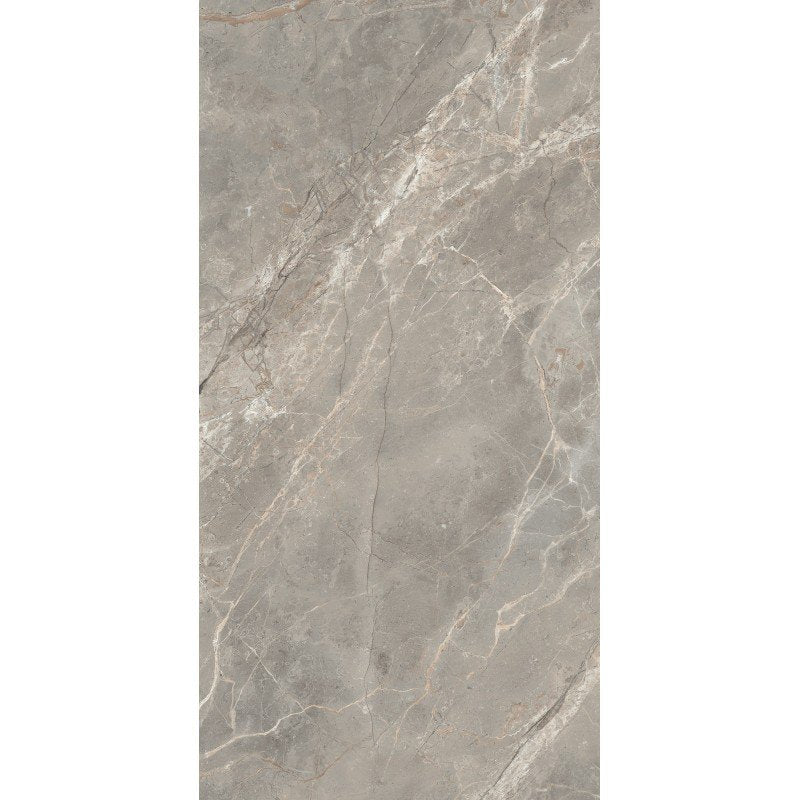 Pavimento rivestimento 60x120 effetto marmo rettificato 6 Grigio in gres porcellanato, superficie e texture ravvicinata...