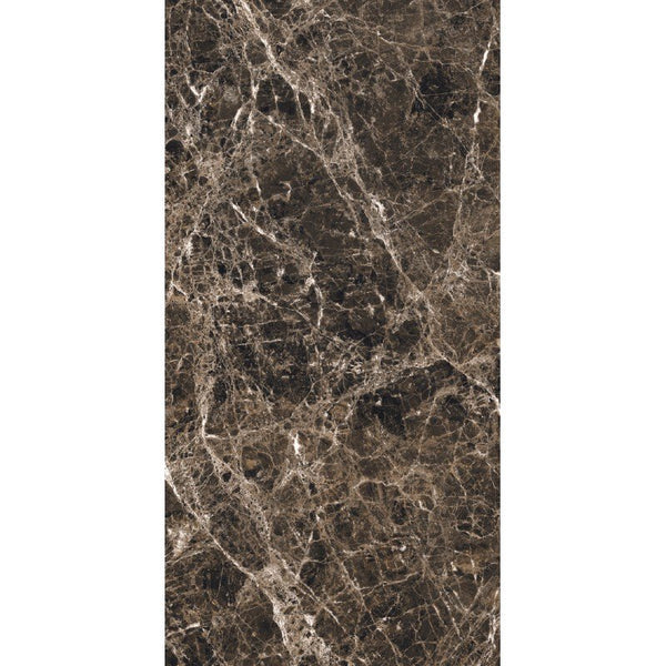Pavimento rivestimento 60x120 effetto marmo rettificato 6 mm marron imperial glossy Les Bijoux 765784 Rex Ceramiche