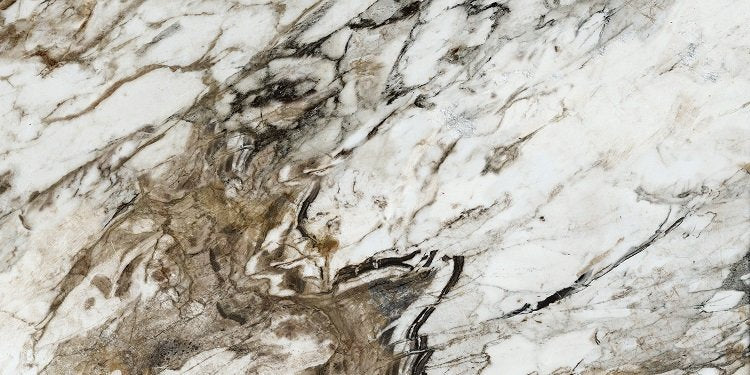 Pavimento rivestimento 60x120 effetto marmo rettificato 7 in porcellana e levigato, superficie e texture ravvicinata del gres