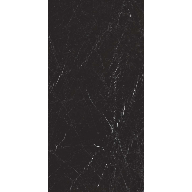 Pavimento rivestimento 60x120 in gres porcellanato 6 mm Nero Marquinia, superficie e texture ravvicinata del gres