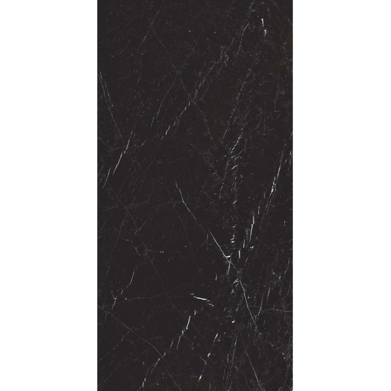 Pavimento rivestimento 60x120 in gres porcellanato 6 mm Nero Marquinia, superficie e texture ravvicinata del gres