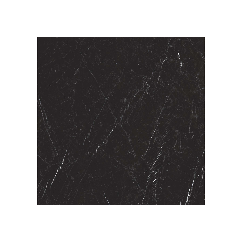 Pavimento rivestimento 80x80 in gres porcellanato 6 mm Nero Marquinia, superficie e texture ravvicinata del gres