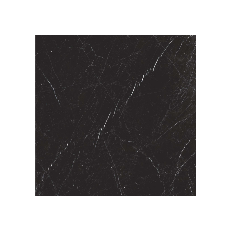 Pavimento rivestimento 80x80 in gres porcellanato 9 mm Nero Marquinia, superficie e texture ravvicinata del gres