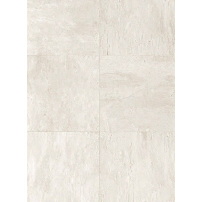 Pavimento 80x80 in gres porcellanato 9 mm rettificato blanc, superficie e texture ravvicinata del gres