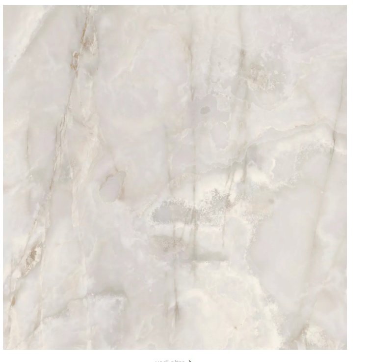 Pavimento rivestimento 120x120 rettificato 6 mm white onyx, superficie e texture ravvicinata del gres - Casadolcecasa