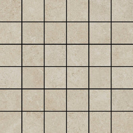 Pavimento Rivestimento a mosaico 30x30 effetto pietra in pasta bianca 9,5 mm avorio Ragno Creek