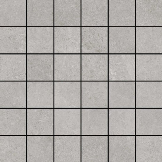 Pavimento Rivestimento a mosaico 30x30 effetto pietra in pasta bianca 9,5 mm grigio Ragno Creek