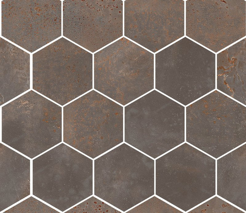 Pavimento rivestimento Esagonale 26x30 Cm Effetto Metallo in gres porcellanato e ceramica, superficie e texture...