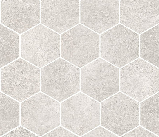 Pavimento rivestimento Esagonale 26x30 Cm Effetto Metallo In Gres Porcellanto Silver Ceramica Sant Agostino Hexagon Oxidart CSAHOXSI26