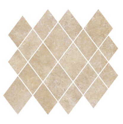 Pavimento rivestimento mosaico 35.3x32.3 in gres porcellanato 9,5 mm rombi miele Ragno Realstone Argent