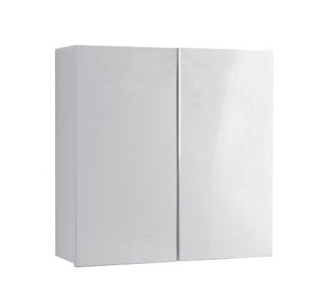 Colavene specchio contenitore 60x24 H.70 doppia anta con con lavabo e rubinetteria, vista frontale su sfondo neutro