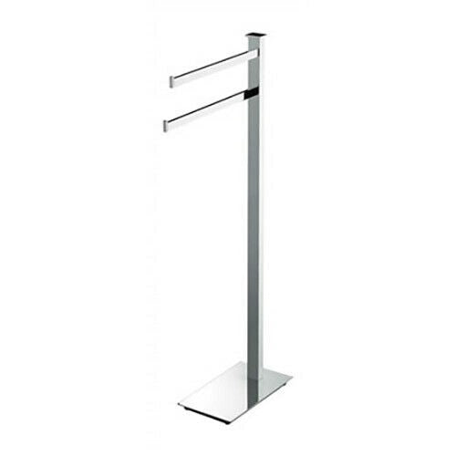 Set piantane porta asciugamani e porta rotolo con porta scopino cromo 2pz Units Colombo Design