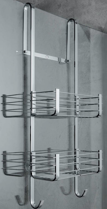 Set piantane portasciugamani portarotolo con portascopino e cavalletto box doccia cromo 3 pz Units Colombo Design