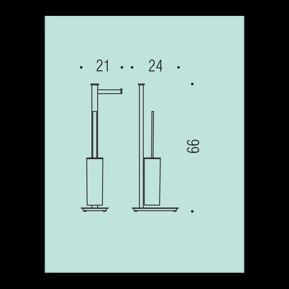 Set piantane portasciugamani portarotolo con portascopino e cavalletto box doccia cromo 3 pz Units Colombo Design