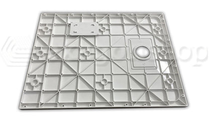 Piatto doccia 100x70 effetto pietra ardesia bianco in smc con piletta e copripiletta Trevi