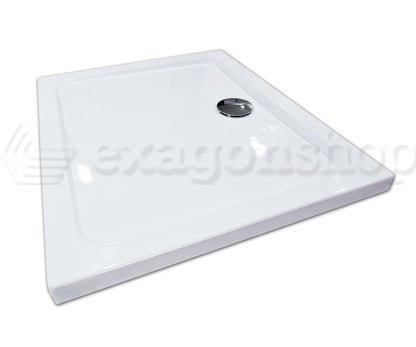 Piatto Doccia 100x80 in acrilico Raincril Con Piletta Bianco lucido Olympos