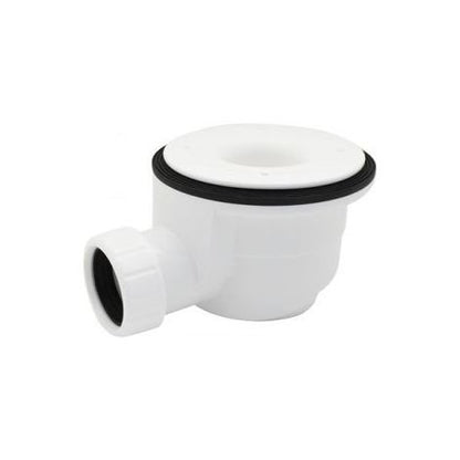 Piatto doccia 120x70 effetto pietra ardesia bianco in smc con piletta e copripiletta Trevi