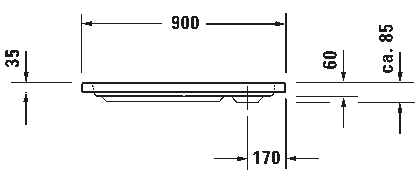 Piatto Doccia 90x90 Quadrato in acrilico sanitario Bianco 720102000000000 D-Code Duravit
