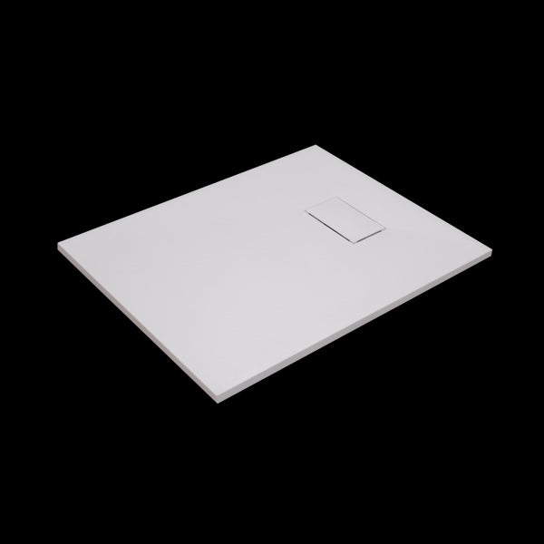 Piatto doccia 70x120 effetto pietra ardesia in smc bianco Quarzo