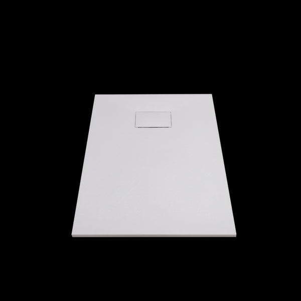 Piatto doccia 70x120 effetto pietra ardesia in smc bianco Quarzo