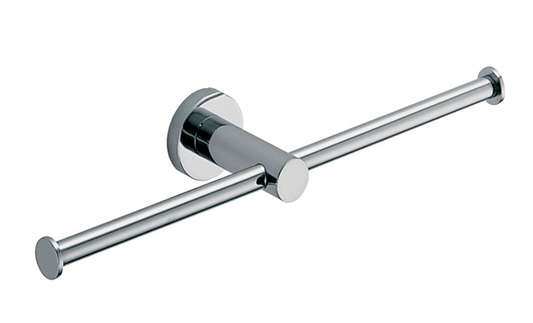 Colombo Plus W4990 Porta Rotolo Doppio 30 cm a parete in ottone cromo