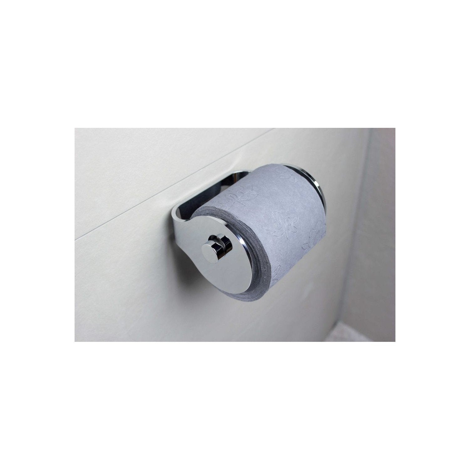 Koh-i-noor LATONDA.T 6508 portarotolo in alluminio bianco 00 Bianco, dettaglio ravvicinato del materiale e dell'aggancio...