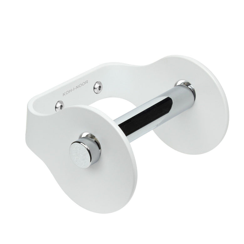 Koh-i-noor LATONDA.T 6508 portarotolo in alluminio bianco 00 Bianco montato a parete, vista del design e della finitura...