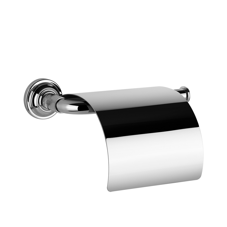 Porta rotolo a parete con coperchio cromo venti20 gessi Cromato montato a parete, vista del design e della finitura