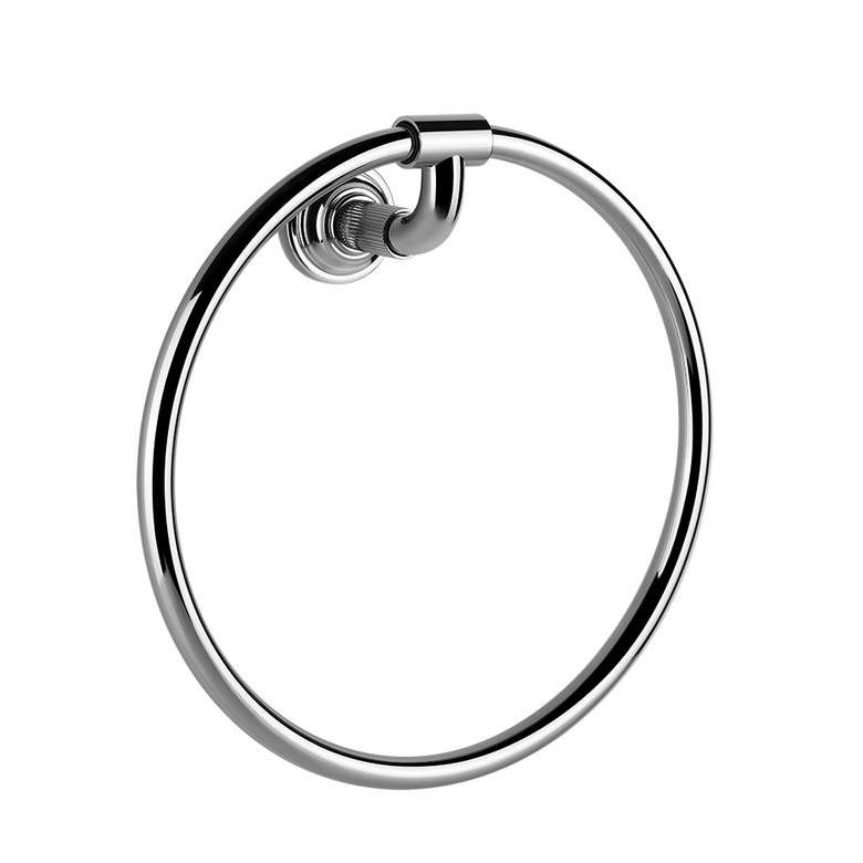 Porta salvietta a parete ad anello cromo venti20 gessi Cromo Lucido montato a parete, vista del design e della finitura
