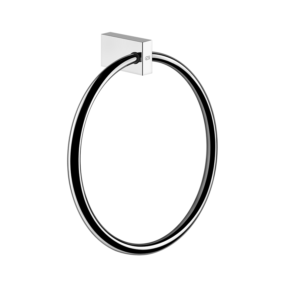 Porta Salvietta ad anello a Parete cromo Rettangolo Gessi montato a parete, vista del design e della finitura