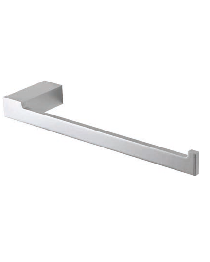 Porta salviette in alluminio argento Sky, dettaglio ravvicinato del materiale e dell'aggancio - Exagonshop