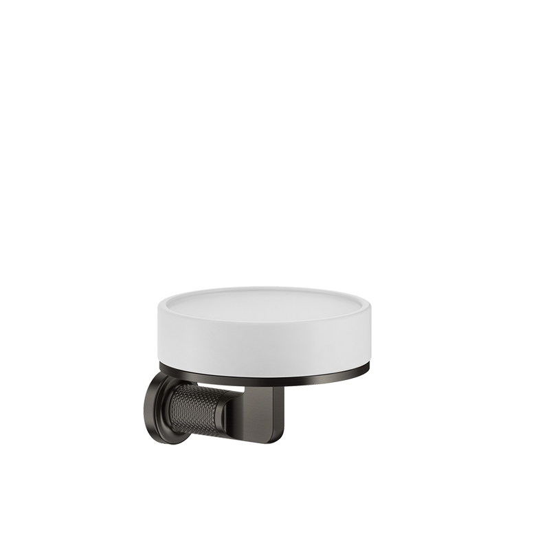 Porta sapone a parete bianco black xl inciso gessi montato a parete, vista del design e della finitura